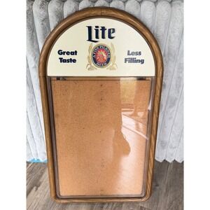 Vintage 1989 Miller Lite Beer Cork Bulletin Board Man Cave Bar Sign 57-23029